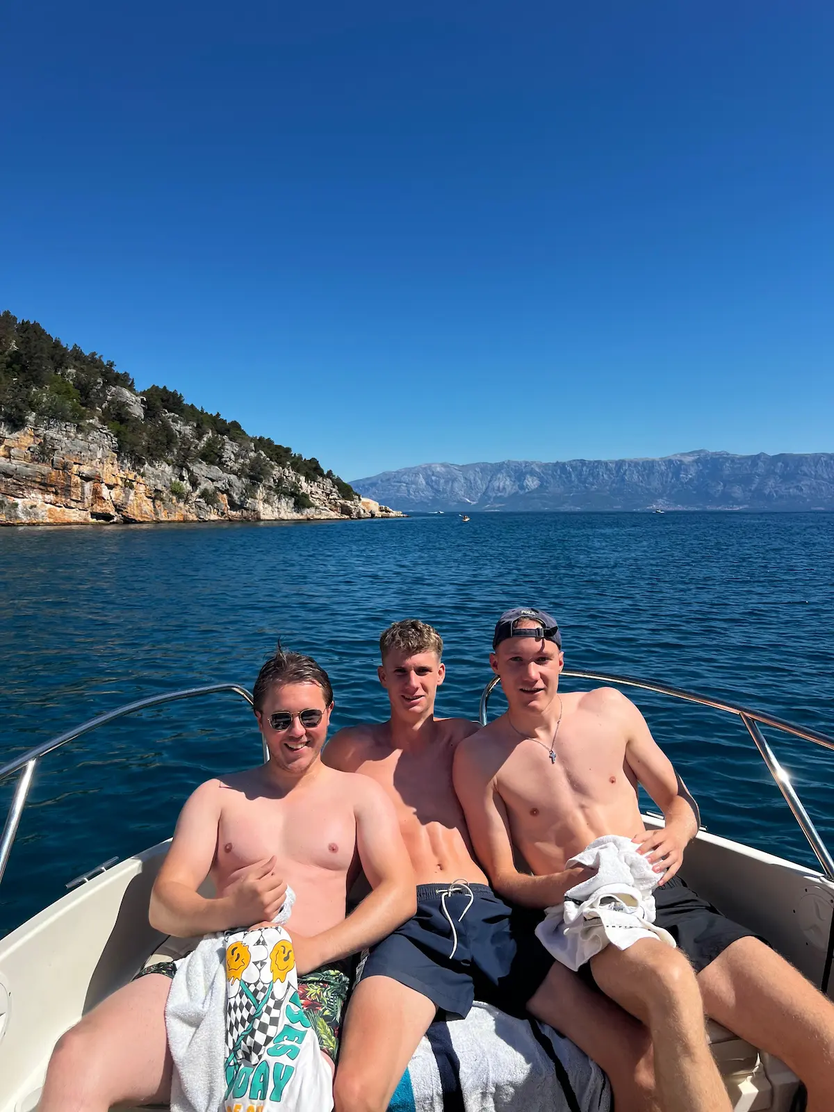 People having fun on a boat